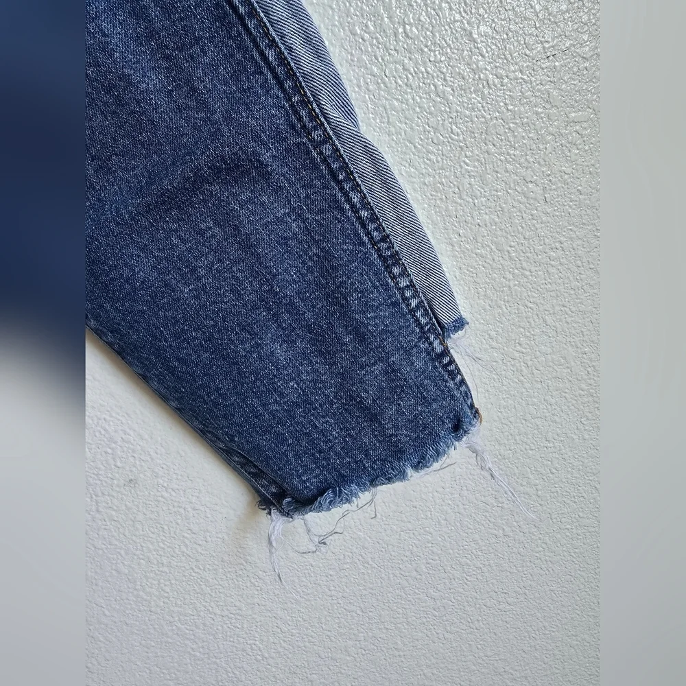 7 For All Mankind Blue Cropped Ankle Jeans - Picture 4 of 13